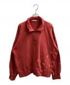 INTERIMインテリム）の古着「VINTAGE FADE HALF ZIP COLLAR SWEAT SHIRT」｜レッド