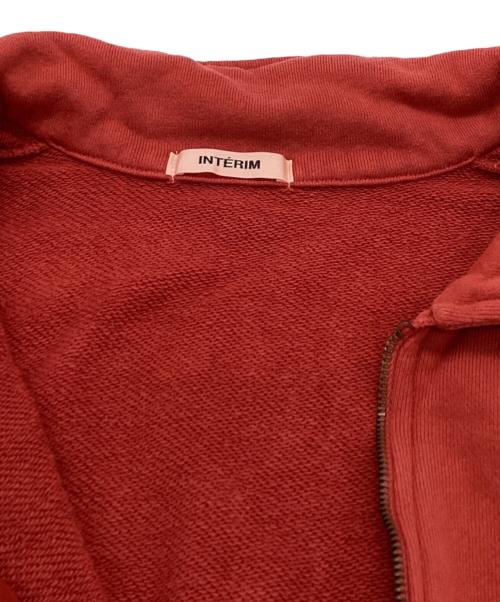 INTERIM（インテリム）INTERIM (インテリム) VINTAGE FADE HALF ZIP COLLAR SWEAT SHIRT レッド サイズ:5の古着・服飾アイテム