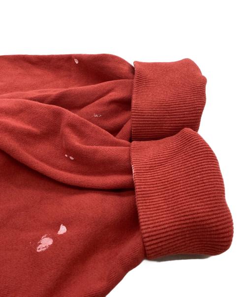 INTERIM（インテリム）INTERIM (インテリム) VINTAGE FADE HALF ZIP COLLAR SWEAT SHIRT レッド サイズ:5の古着・服飾アイテム