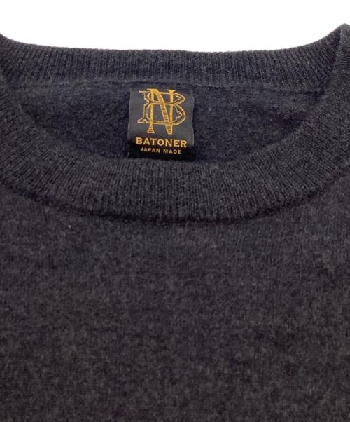 BATONER（バトナ―）BATONER (バトナ―) BABY WOOL CREW NECK グレー サイズ:2の古着・服飾アイテム