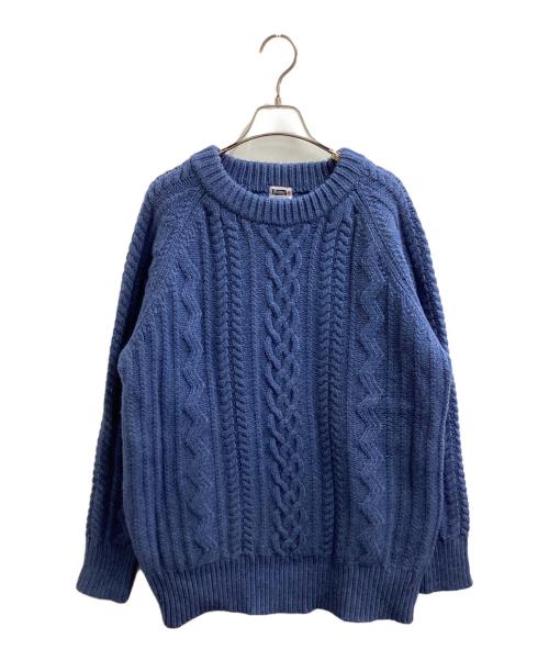 Pherrow's（フェローズ）PHERROW'S (フェローズ) ARAN CREW SWEATER / アランクルースウェッター / PASW1 ブルー サイズ:Mの古着・服飾アイテム