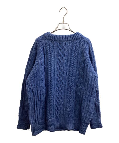 Pherrow's（フェローズ）PHERROW'S (フェローズ) ARAN CREW SWEATER / アランクルースウェッター / PASW1 ブルー サイズ:Mの古着・服飾アイテム