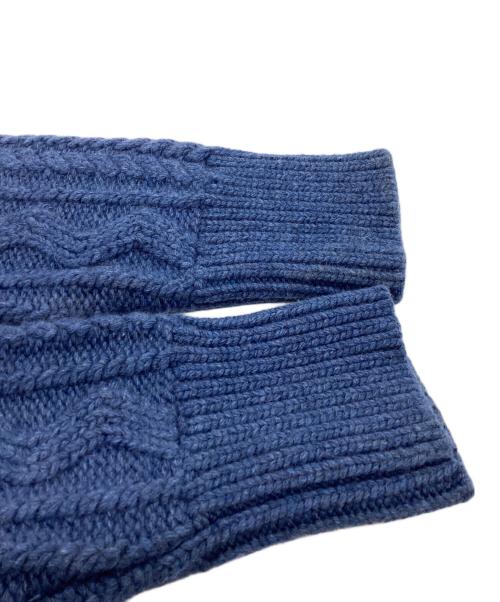 Pherrow's（フェローズ）PHERROW'S (フェローズ) ARAN CREW SWEATER / アランクルースウェッター / PASW1 ブルー サイズ:Mの古着・服飾アイテム