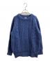 PHERROW'S（フェローズ）の古着「ARAN CREW SWEATER / アランクルースウェッター / PASW1」｜ブルー