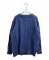 PHERROW'S (フェローズ) ARAN CREW SWEATER / アランクルースウェッター / PASW1 ブルー サイズ:M：7000円