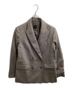 Spick and Spanスピック＆スパン）の古着「ダブルクロスピークドラペルジャケット」｜グレー