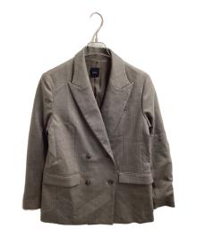 Spick and Span（スピック＆スパン）の古着「ダブルクロスピークドラペルジャケット」｜グレー