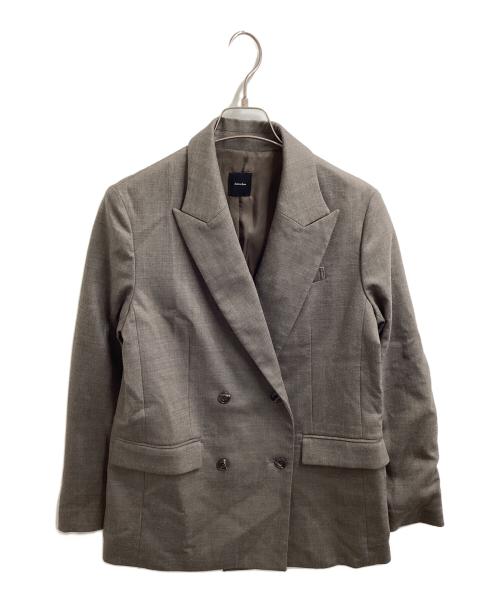 Spick and Span（スピック＆スパン）Spick and Span (スピック＆スパン) ダブルクロスピークドラペルジャケット グレー サイズ:34の古着・服飾アイテム
