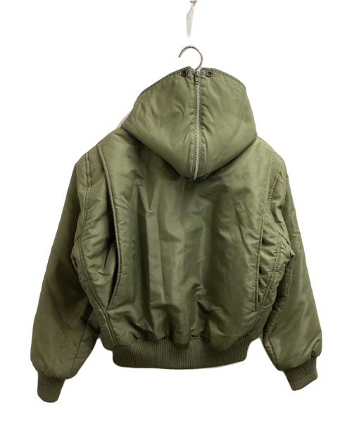 Calvin Klein（カルバンクライン）Calvin Klein (カルバンクライン) フーデットボンバージャケット / ライセンス品 オリーブ サイズ:Mの古着・服飾アイテム