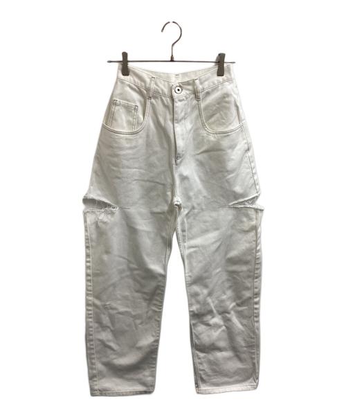 Maison Margiela（メゾンマルジェラ）Maison Margiela (メゾンマルジェラ) スラッシュディテール デニムパンツ / S51LA0106 S47399 ホワイト サイズ:40の古着・服飾アイテム