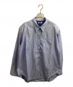 Knuth Marfクヌースマーフ）の古着「label over shirt　/　KM26EAN01」｜ブルー