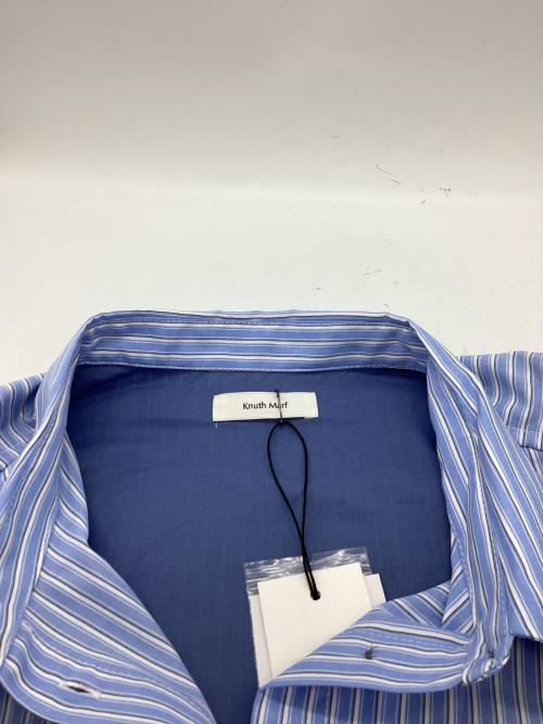 Knuth Marf（クヌースマーフ）Knuth Marf (クヌースマーフ) label over shirt　/　KM26EAN01 ブルー サイズ:FREE 未使用品の古着・服飾アイテム