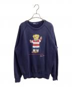 POLO RALPH LAURENポロ・ラルフローレン）の古着「ポロベア ラグランスウェット」｜ネイビー