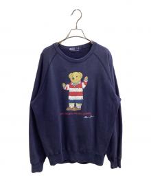 POLO RALPH LAUREN（ポロ・ラルフローレン）の古着「ポロベア ラグランスウェット」｜ネイビー
