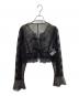 TANAKA DAISUKE（タナカ ダイスケ）の古着「flower lace short cardigan Black　/　TD25SS-BL53」｜ブラック