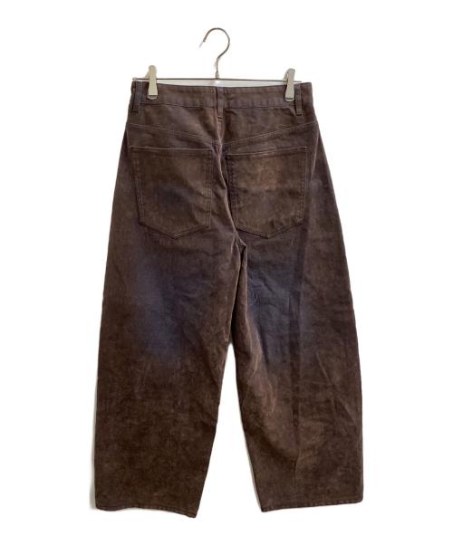 MUSUBORE（ムスボレ）musubore (ムスボレ) flocky wide denim PT　/　MSIZI251005 ブラウン サイズ:1の古着・服飾アイテム