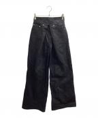 JOHN LAWRENCE SULLIVANジョン ローレンス サリバン）の古着「RIGID DENIM WIDE PANTS」｜ブラック