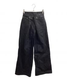 JOHN LAWRENCE SULLIVAN（ジョン ローレンス サリバン）の古着「RIGID DENIM WIDE PANTS」｜ブラック