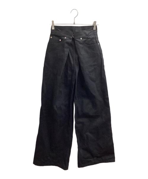 JOHN LAWRENCE SULLIVAN（ジョン ローレンス サリバン）JOHN LAWRENCE SULLIVAN (ジョン ローレンス サリバン) RIGID DENIM WIDE PANTS ブラック サイズ:Sの古着・服飾アイテム