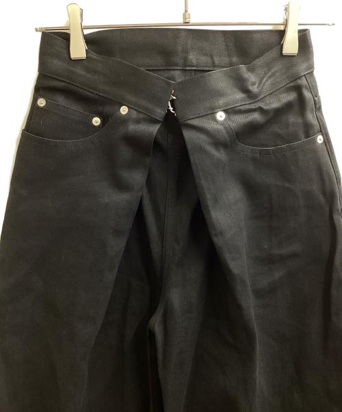 JOHN LAWRENCE SULLIVAN（ジョン ローレンス サリバン）JOHN LAWRENCE SULLIVAN (ジョン ローレンス サリバン) RIGID DENIM WIDE PANTS ブラック サイズ:Sの古着・服飾アイテム