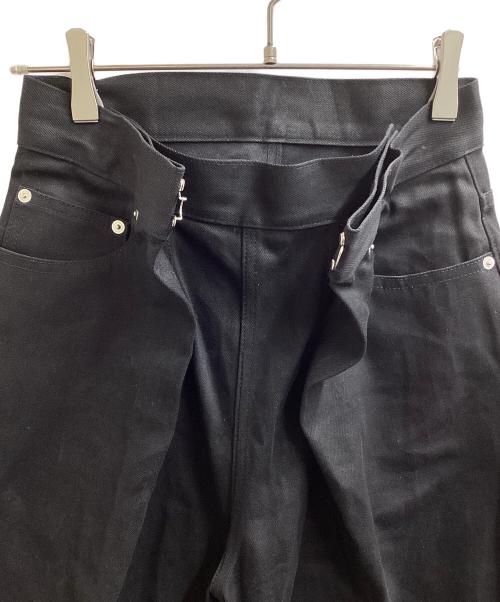 JOHN LAWRENCE SULLIVAN（ジョン ローレンス サリバン）JOHN LAWRENCE SULLIVAN (ジョン ローレンス サリバン) RIGID DENIM WIDE PANTS ブラック サイズ:Sの古着・服飾アイテム