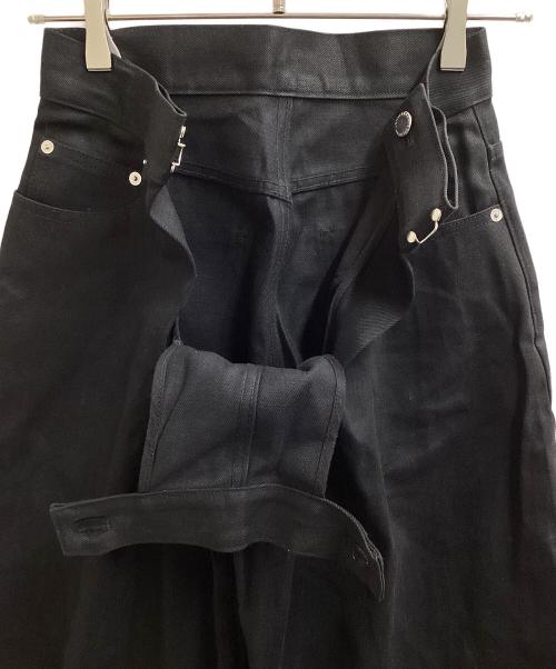 JOHN LAWRENCE SULLIVAN（ジョン ローレンス サリバン）JOHN LAWRENCE SULLIVAN (ジョン ローレンス サリバン) RIGID DENIM WIDE PANTS ブラック サイズ:Sの古着・服飾アイテム