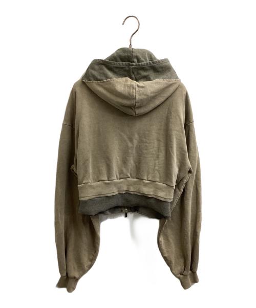 PRANK PROJECT（プランクプロジェクト）PRANK PROJECT (プランクプロジェクト) Pigment Layered Double Sweat Hoodie カーキ サイズ:FREEの古着・服飾アイテム