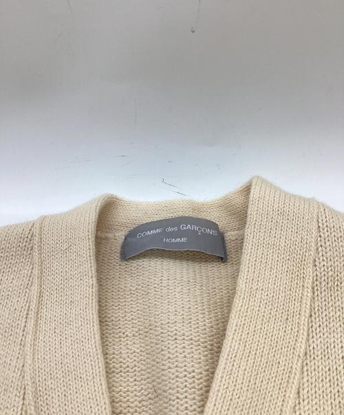 COMME des GARCONS HOMME（コムデギャルソン オム）COMME des GARCONS HOMME (コムデギャルソン オム) ウールカーディガン / AD1997 田中オム アイボリー サイズ:表記無しの古着・服飾アイテム