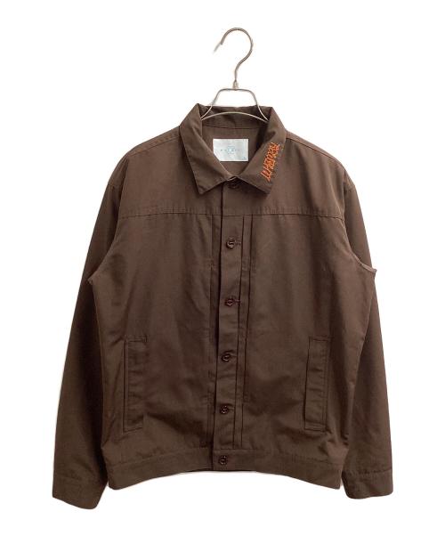 WHIMSY（ウィムジー）WHIMSY (ウィムジー) 24AW WATER PROOF TRUCKER JACKET ブラウン サイズ:Lの古着・服飾アイテム