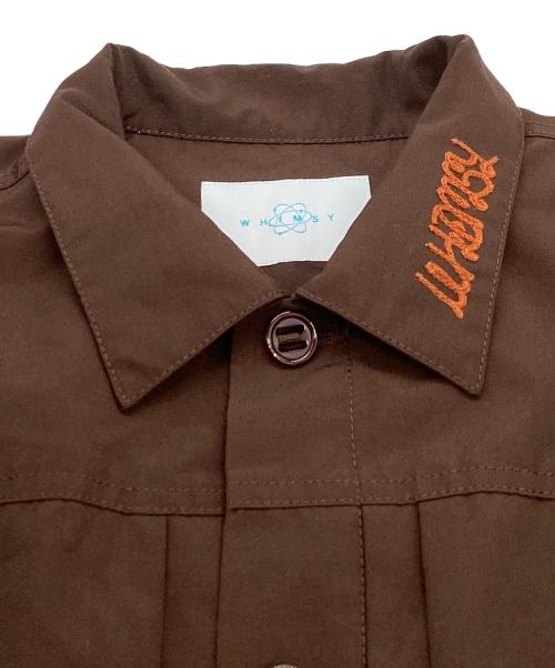 WHIMSY（ウィムジー）WHIMSY (ウィムジー) 24AW WATER PROOF TRUCKER JACKET ブラウン サイズ:Lの古着・服飾アイテム