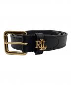 RALPH LAURENラルフローレン）の古着「レザーベルト」｜ブラック