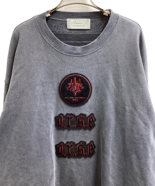 Azuma（アズマ）Azuma (アズマ) PATCHED DOCKING SWEAT SHIRT / パッチドドッキングスウェットシャツ / 25AH-CS-02 グレーの古着・服飾アイテム