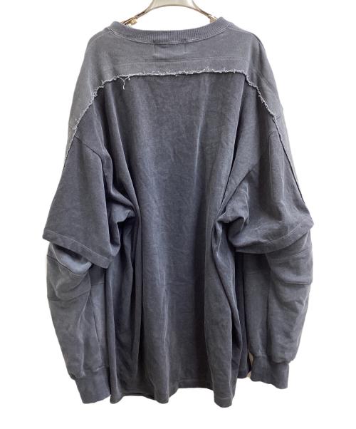 Azuma（アズマ）Azuma (アズマ) PATCHED DOCKING SWEAT SHIRT / パッチドドッキングスウェットシャツ / 25AH-CS-02 グレーの古着・服飾アイテム