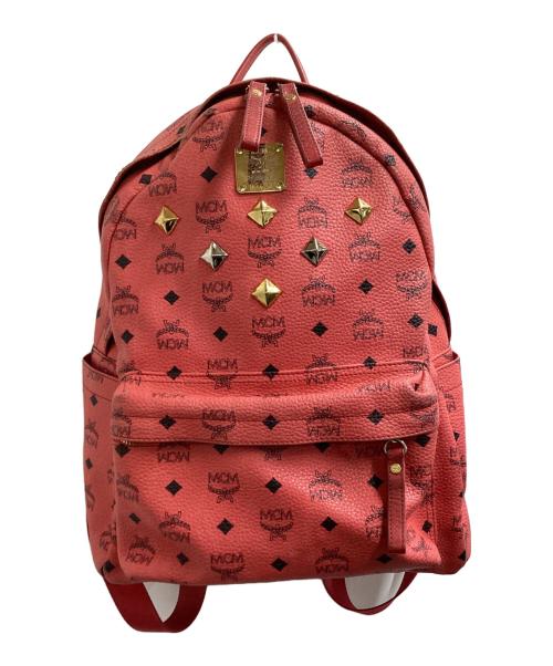 MCM（エムシーエム）MCM (エムシーエム) ヴィセトス スタッズ リュック / 1014102520522 ピンクの古着・服飾アイテム
