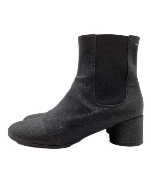MM6 Maison Margiela（エムエムシックスメゾンマルジェラ）MM6 Maison Margiela (エムエムシックスメゾンマルジェラ) サイドゴアショートブーツ /S59WU0104 ブラック サイズ:37の古着・服飾アイテム