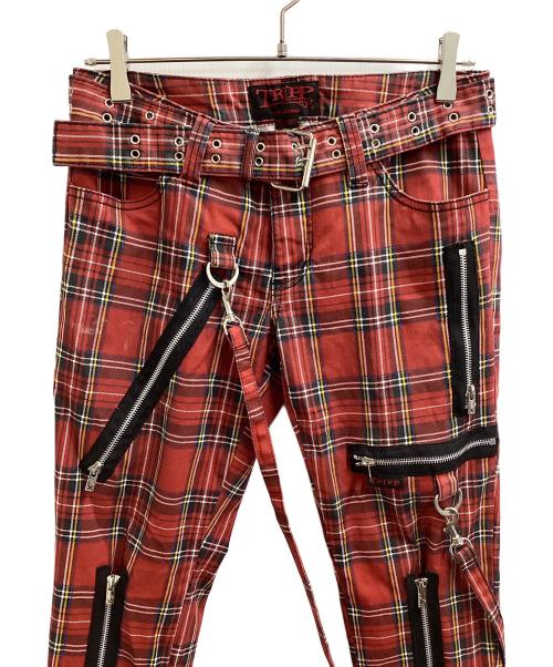 TRIPP NYC（トリップニューヨークシティー）TRIPP NYC (トリップニューヨークシティー) ボンテージパンツ レッド サイズ:28/7の古着・服飾アイテム