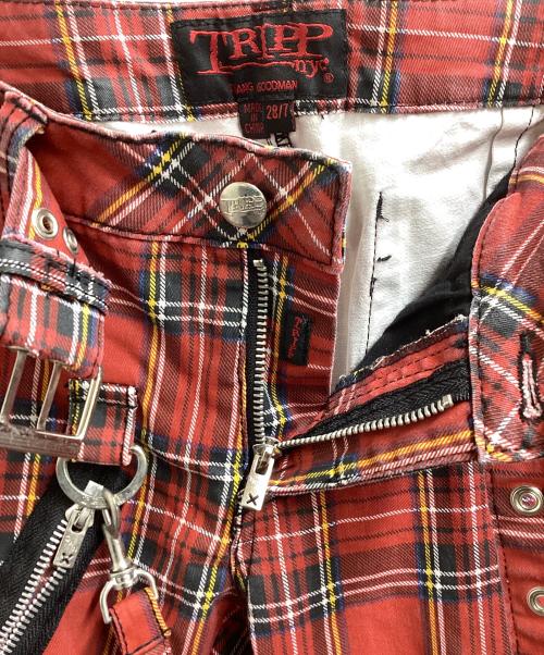 TRIPP NYC（トリップニューヨークシティー）TRIPP NYC (トリップニューヨークシティー) ボンテージパンツ レッド サイズ:28/7の古着・服飾アイテム