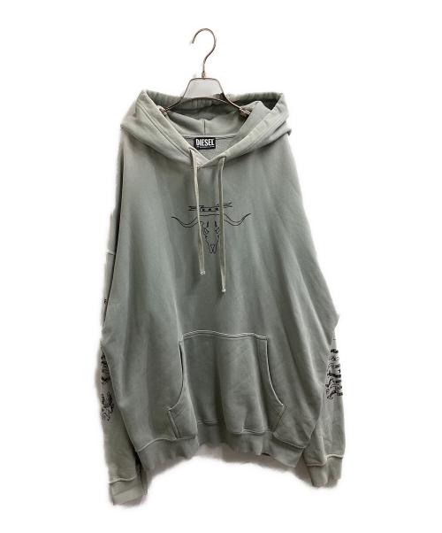 DIESEL（ディーゼル）DIESEL (ディーゼル) S-UMMER-E6 SWEAT-SHIRT オリーブ サイズ:XXLの古着・服飾アイテム