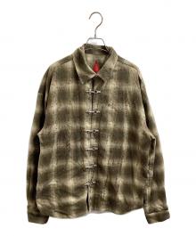 THE BOY HAS NO PATIENCE（ザボーイハズノーパティエンス）の古着「BLOOD MOON NIGHT HOT DIAMOND SHIRT」｜ブラウン