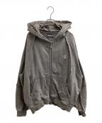 SUPPLIERサプライヤー）の古着「VINTAGE WASH PIERCED ZIP HOODIE」｜グレー