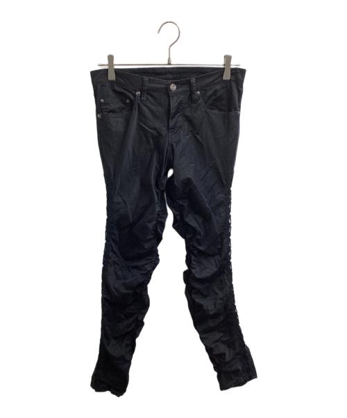 Hysteric Glamour（ヒステリックグラマー）Hysteric Glamour (ヒステリックグラマー) サイドレースアップ・シャーリングパンツ / 0121AP06 ブラック サイズ:Sの古着・服飾アイテム