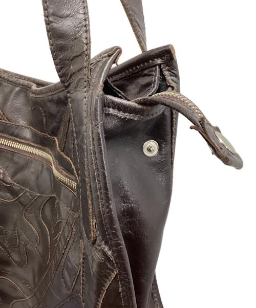 DIESEL（ディーゼル）DIESEL (ディーゼル) レザーショルダーバッグ ブラウンの古着・服飾アイテム