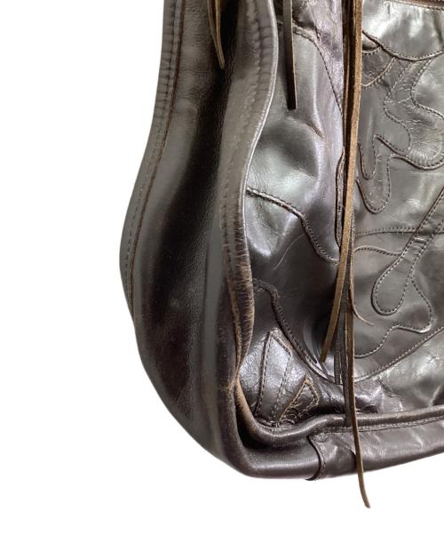 DIESEL（ディーゼル）DIESEL (ディーゼル) レザーショルダーバッグ ブラウンの古着・服飾アイテム