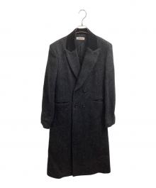 Animus.（アニムス）の古着「ヘリンボーン ダブルチェスターコート　/　An22aw-08」｜グレー