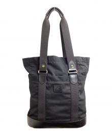 GLENROYAL（グレンロイヤル）の古着「レザー×キャンバス トートバッグ」｜ブラック