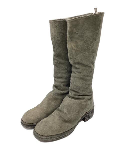 GUIDI（グイディ）GUIDI (グイディ) バックジップスウェードロングブーツ グレー サイズ:37の古着・服飾アイテム
