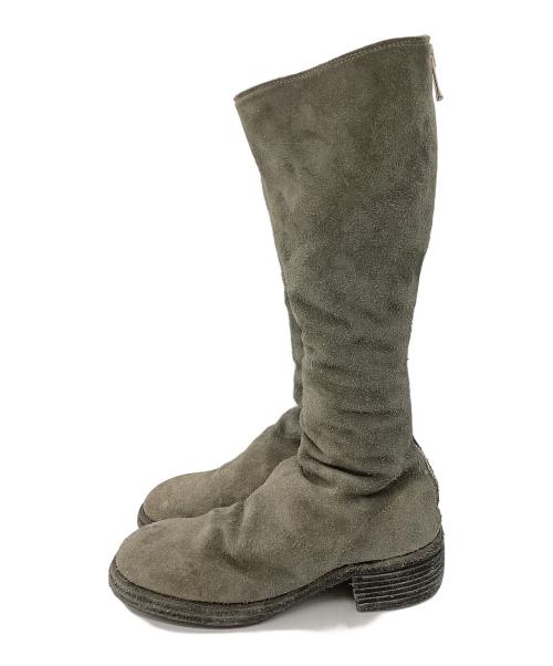GUIDI（グイディ）GUIDI (グイディ) バックジップスウェードロングブーツ グレー サイズ:37の古着・服飾アイテム