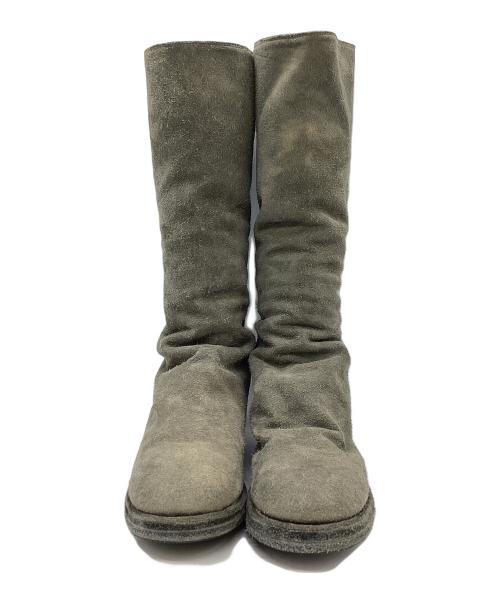 GUIDI（グイディ）GUIDI (グイディ) バックジップスウェードロングブーツ グレー サイズ:37の古着・服飾アイテム