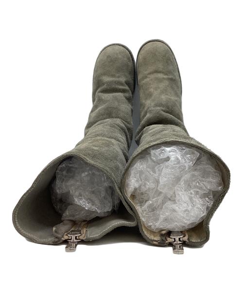 GUIDI（グイディ）GUIDI (グイディ) バックジップスウェードロングブーツ グレー サイズ:37の古着・服飾アイテム