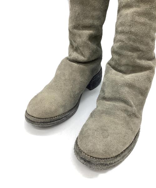 GUIDI（グイディ）GUIDI (グイディ) バックジップスウェードロングブーツ グレー サイズ:37の古着・服飾アイテム